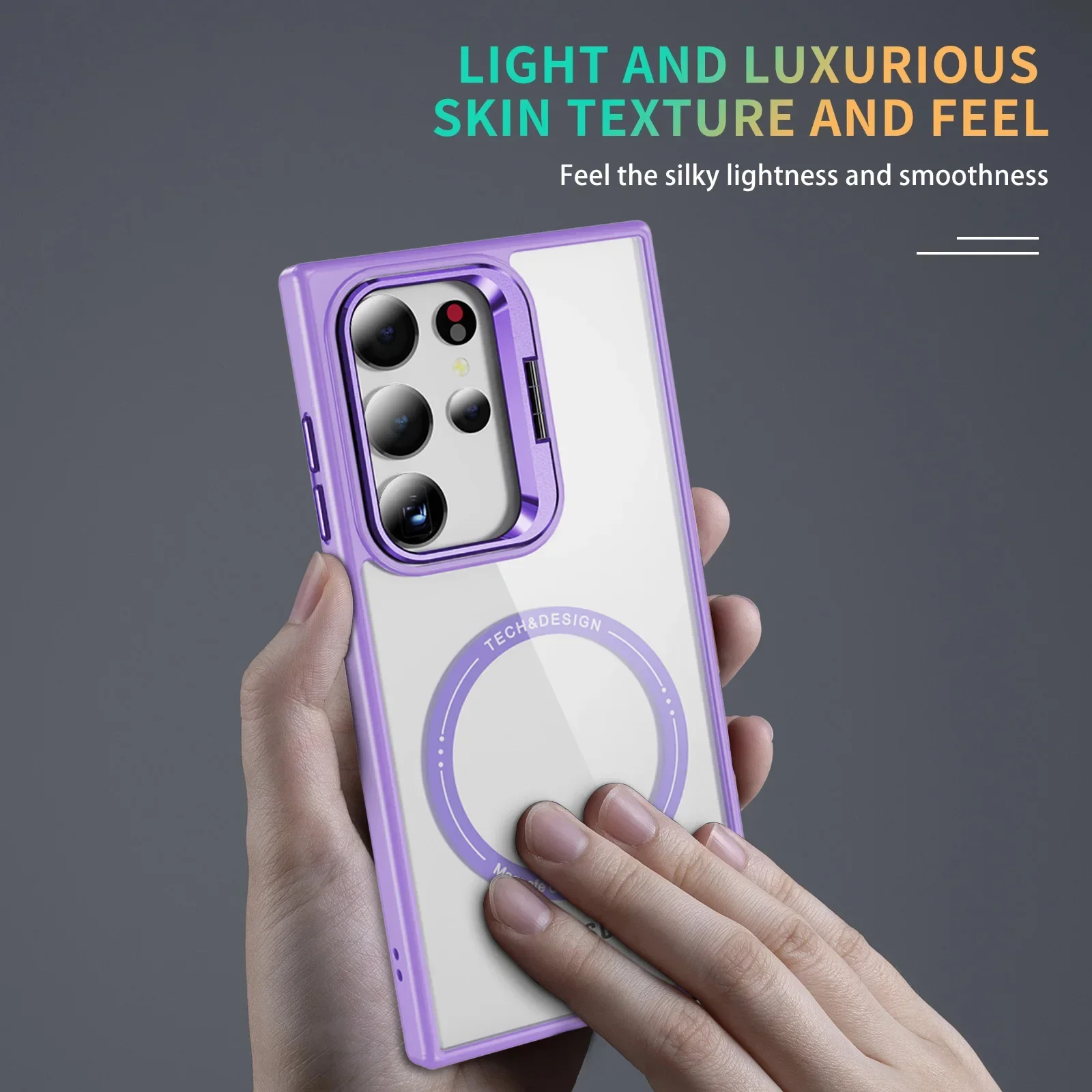 Magnetic Acrylic Transparent Phone Case - Shockproof Protective Cover