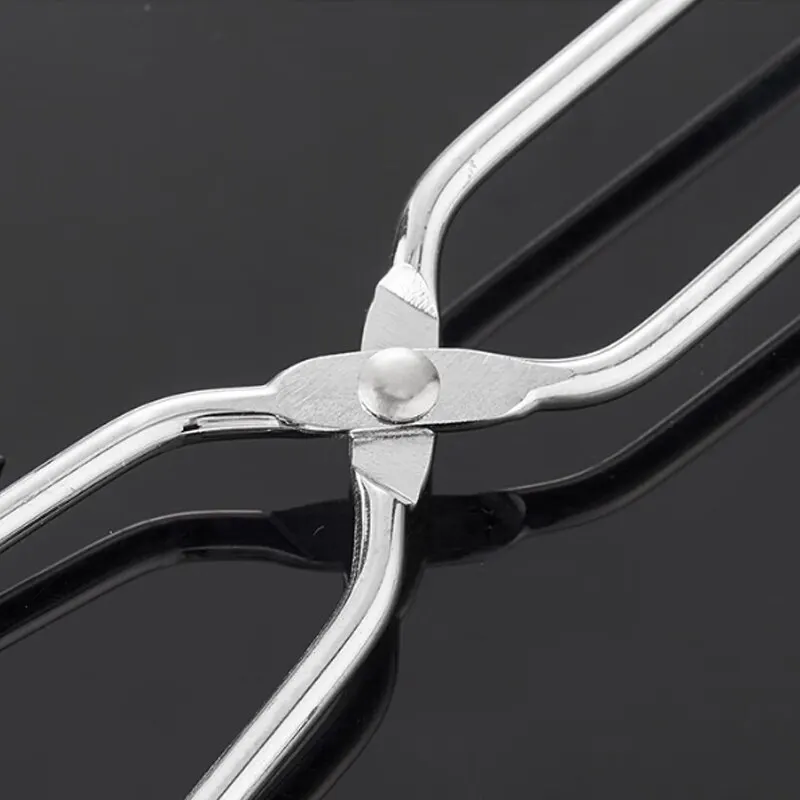 Food Tongs Carbon Clamp Tools Grill Accessories Scissor Type Charcoal Tongs