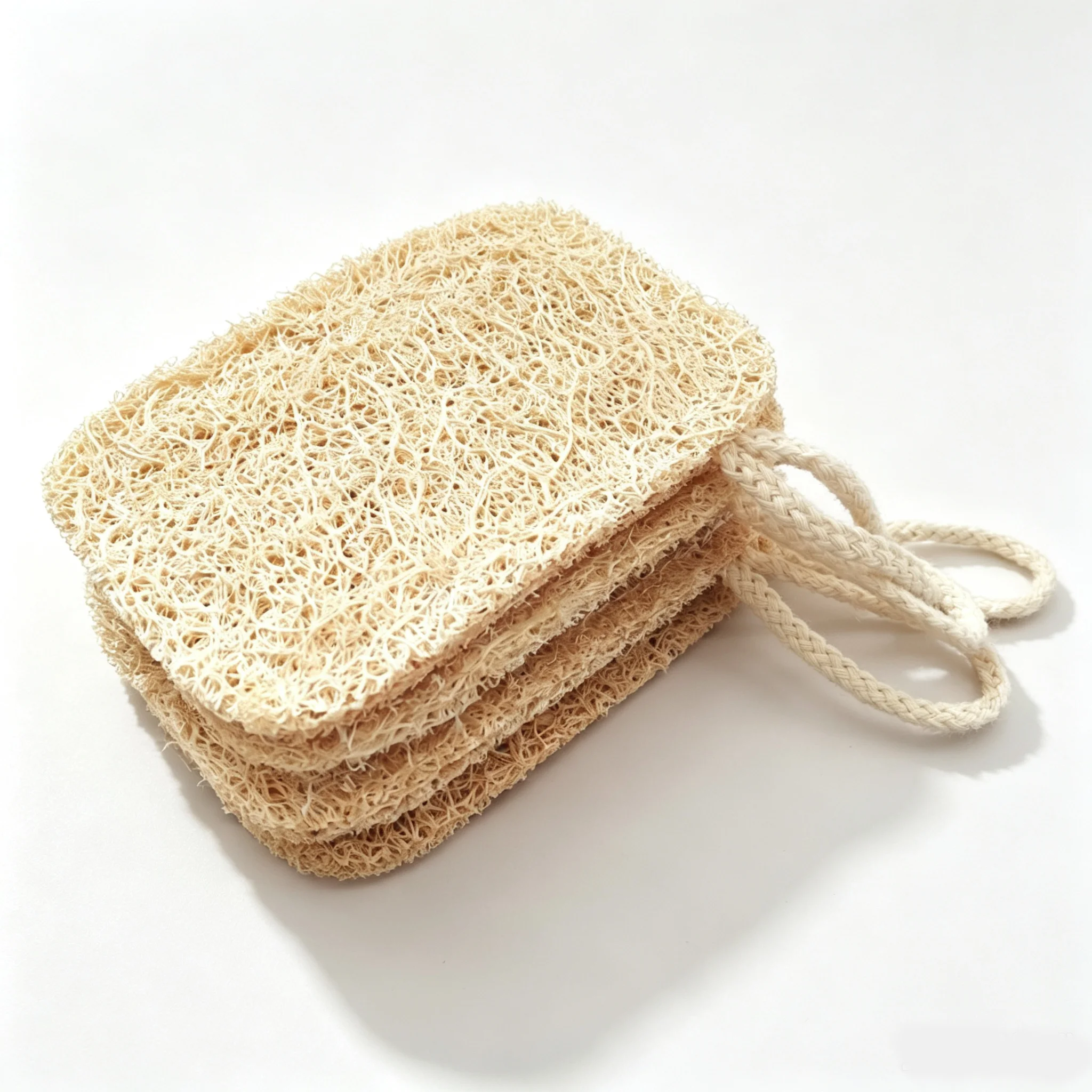 Eco-Friendly Natural Loofah Dish Scrubber Set - Biodegradable and Reusable Kitchen Cleaning Sponges (6 Pack)