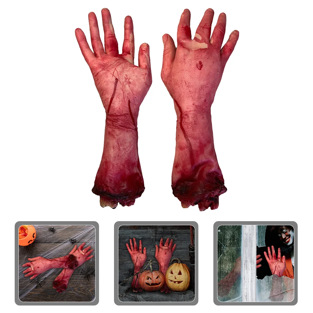 

Broken Men Hand Blood Horror Halloween Decoration Severed Bloody Limbs Novelty Dead Broken Hand Gadgets