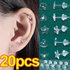 Mini Transparent Resin Ear Studs Star Ear Stick For Women Men Anti Allergy Plastic Earhole Maintenance Needling Jewelry Earrings 1