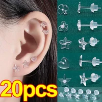 Mini Transparent Resin Ear Studs Star Ear Stick For Women Men Anti Allergy Plastic Earhole Maintenance Needling Jewelry Earrings 1