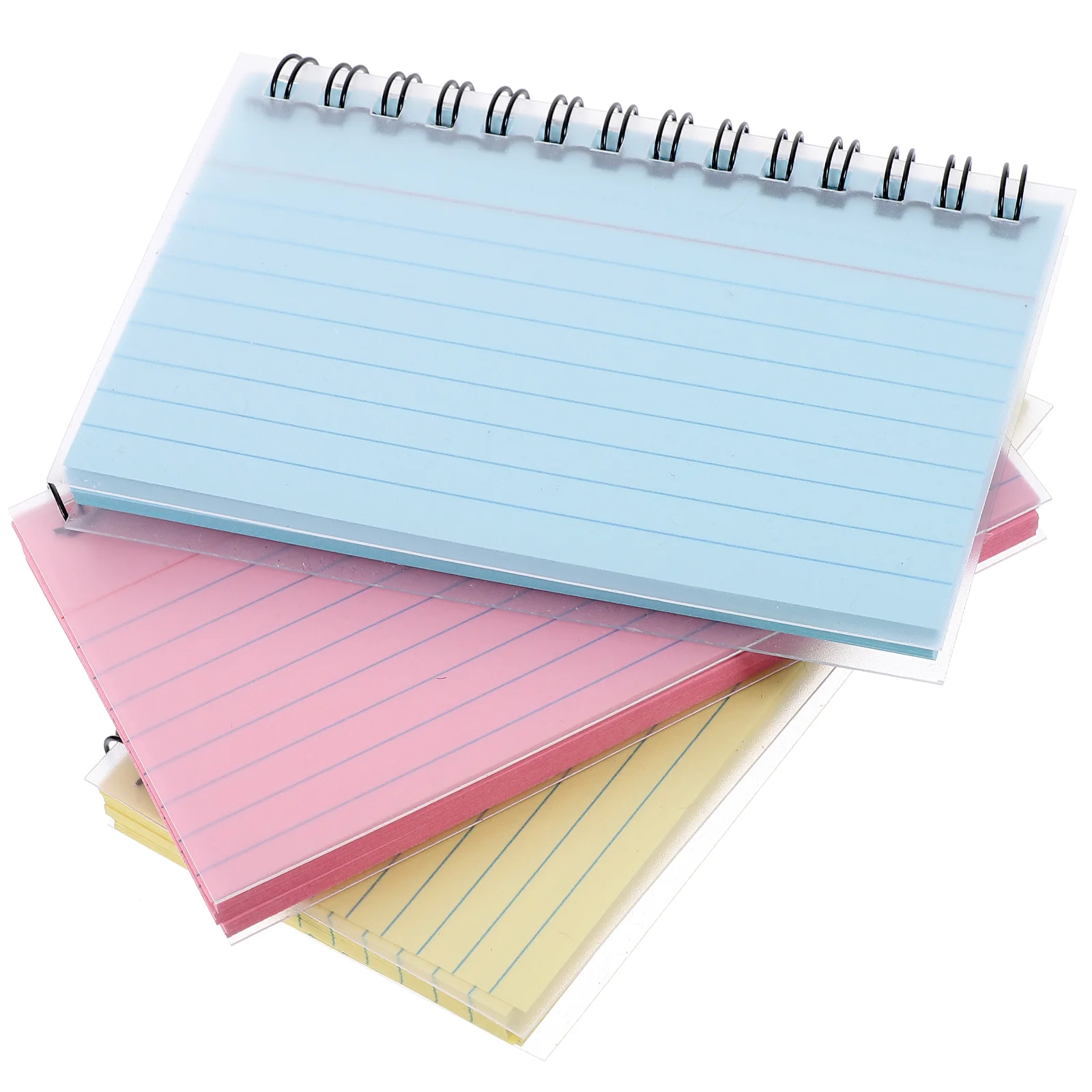 

3 Pcs Paper Cards Spiral Memo Notepads Small Notebook Index Flash Speech for Writing Mini Study