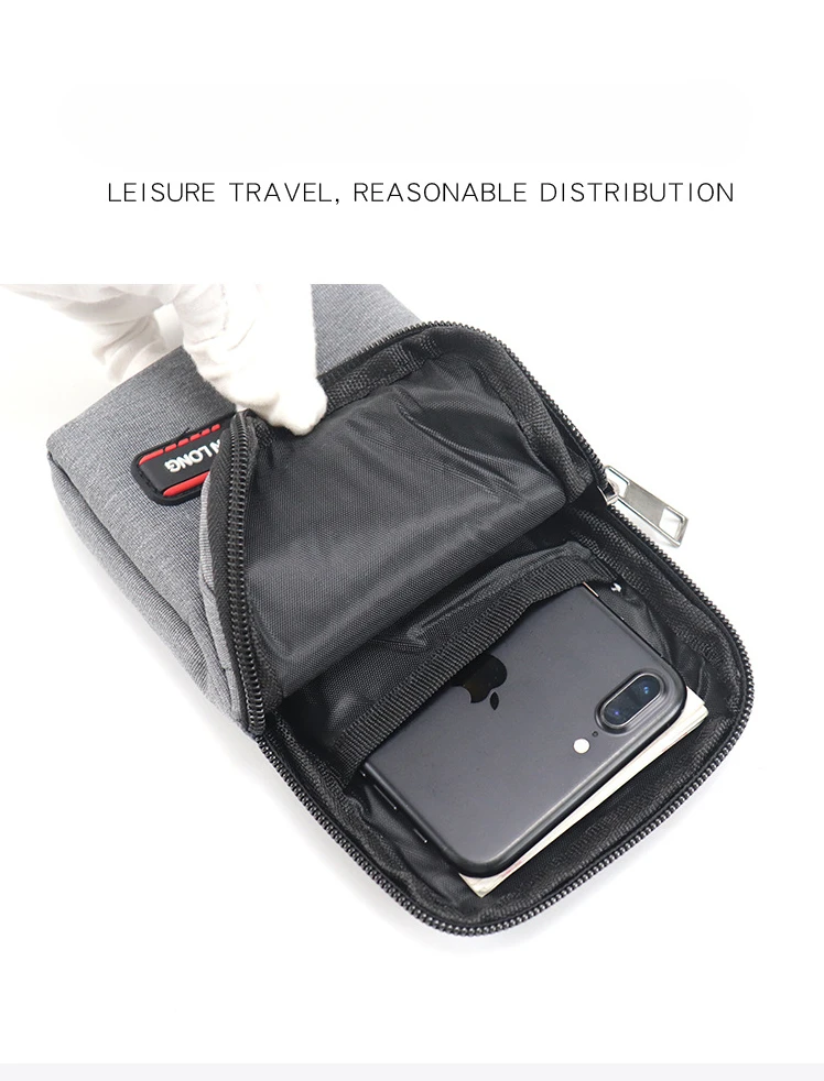Double zipper bag with expanded storage