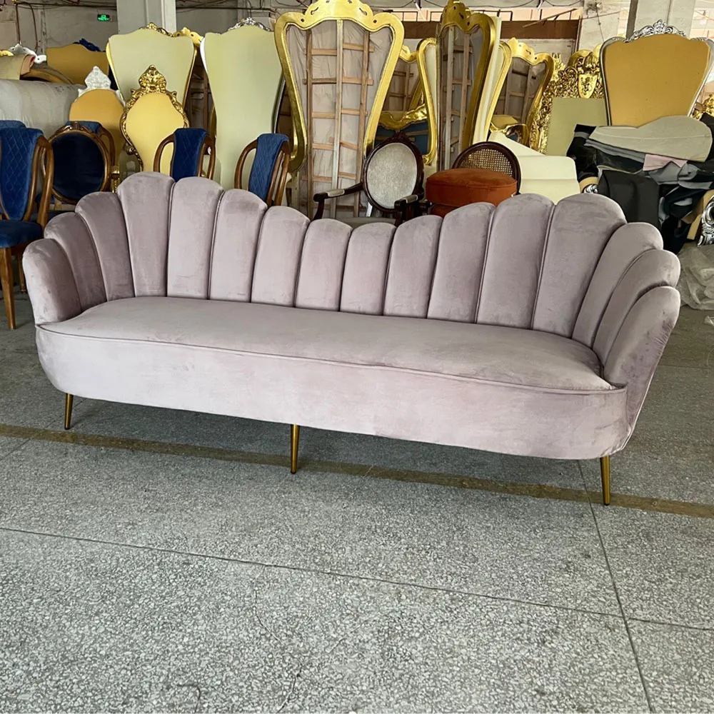 New Modern Velvet Single Seater Sofa for Bride and Groom for Wedding Events Hot Sale King Throne Chair Banquet Party