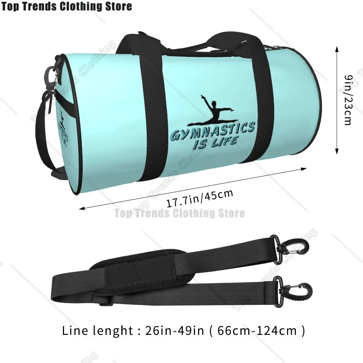 Gymnastics Is Life Sport Bags Girl Cool Sport Large Capacity Gym Bag Weekend Men Handbag Training Graphic Fitness Bag