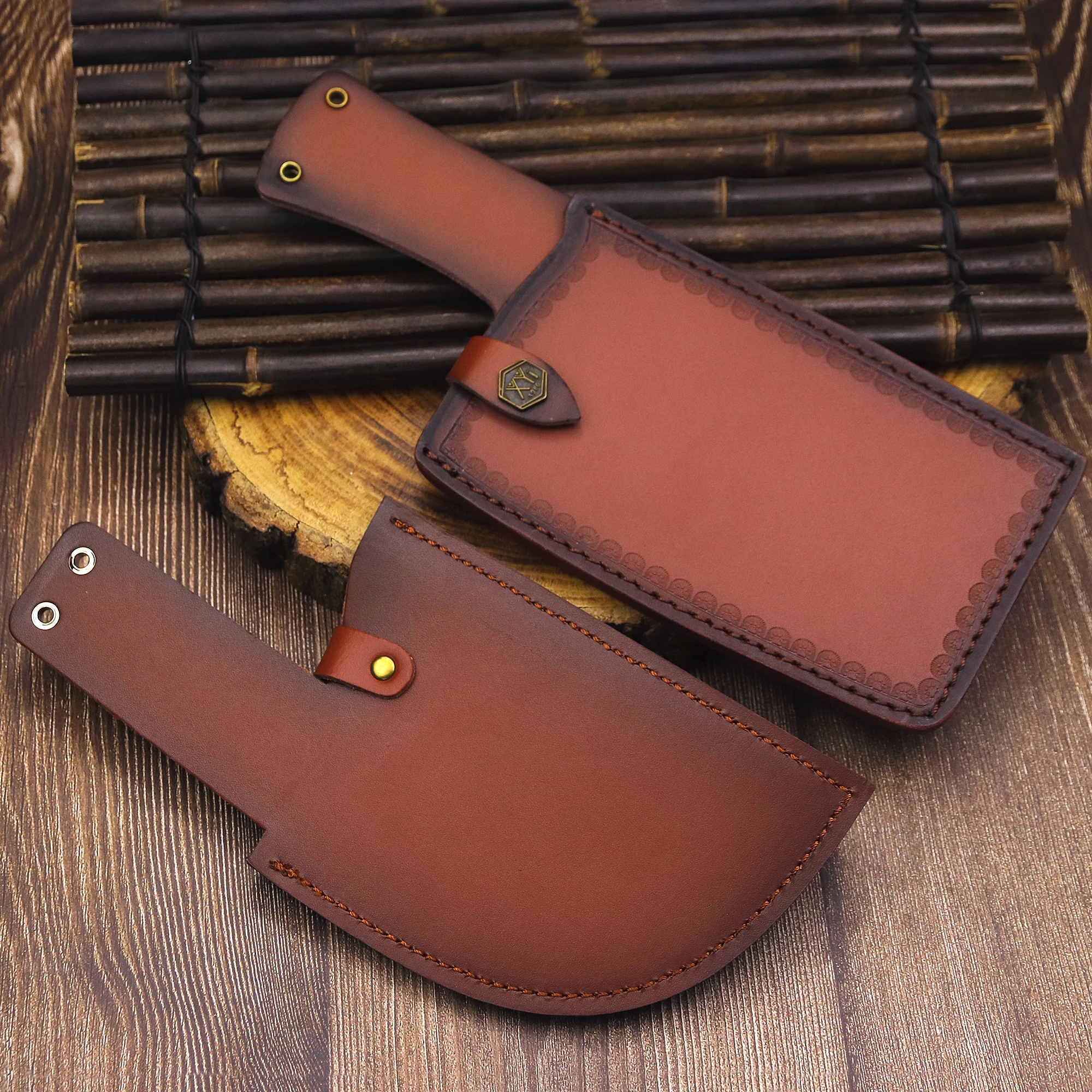 High-end hand stitched high quality knife sheath, suitable for kitchen knives, outdoor knives, camping kitchen knives 5
