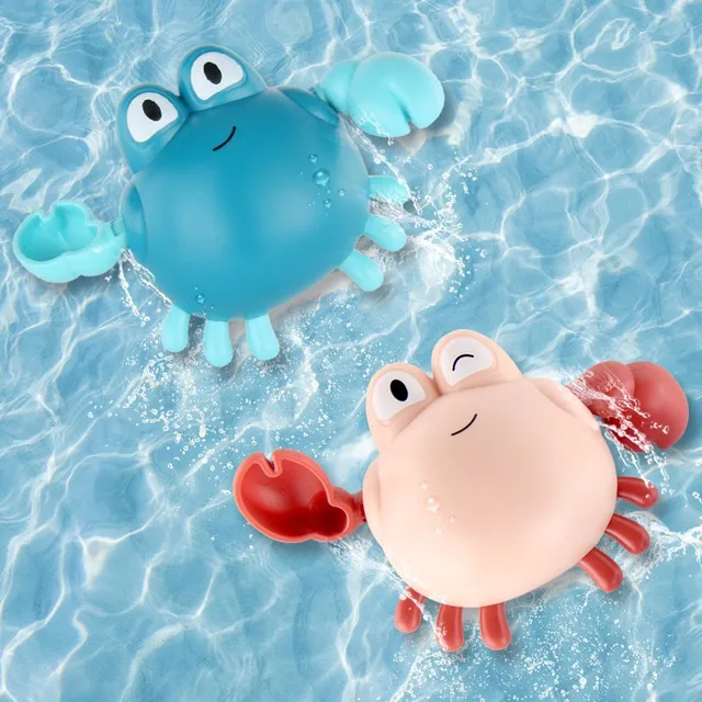 Cartoon Little Crab Baby Bath Toy Wind-up Clockwork Toys for Toddler Kids Bathroom Beach Swimming Shower Bathtub Toys 3