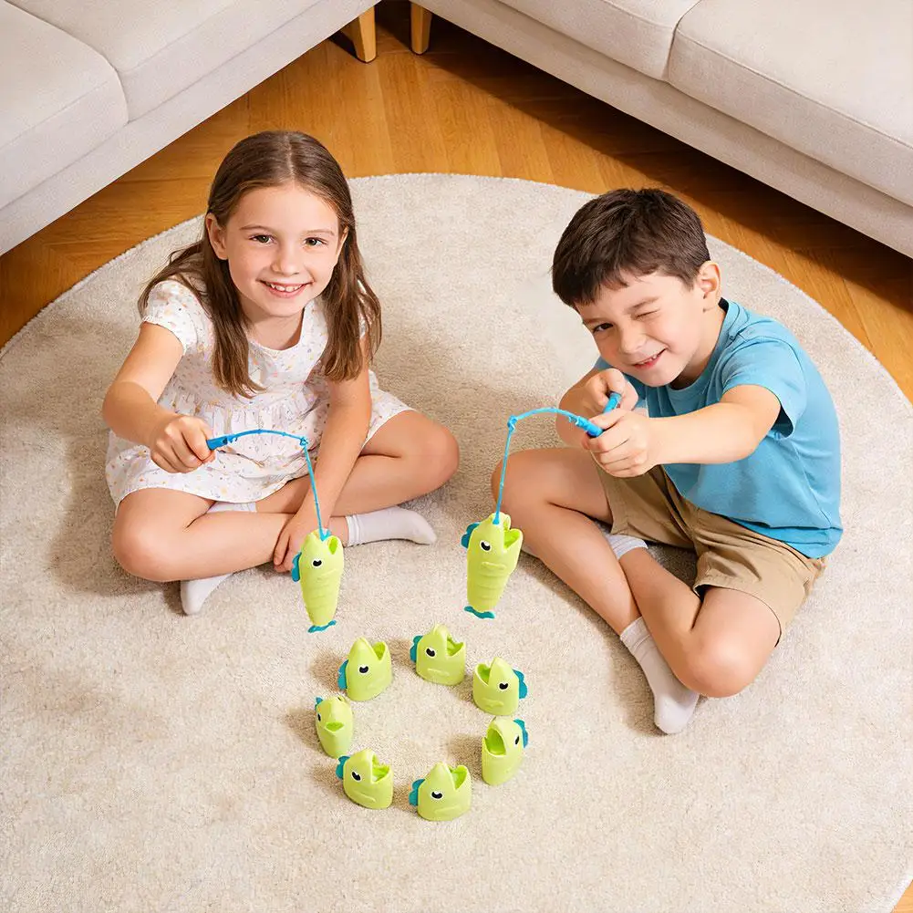 낚시 배틀 보드 게임 어린이용 물고기 몸길이 늘리는 장난감 길고 짧은 대결 재미있는 가족 파티 상호작용 소셜 테이블 창의력 장난감