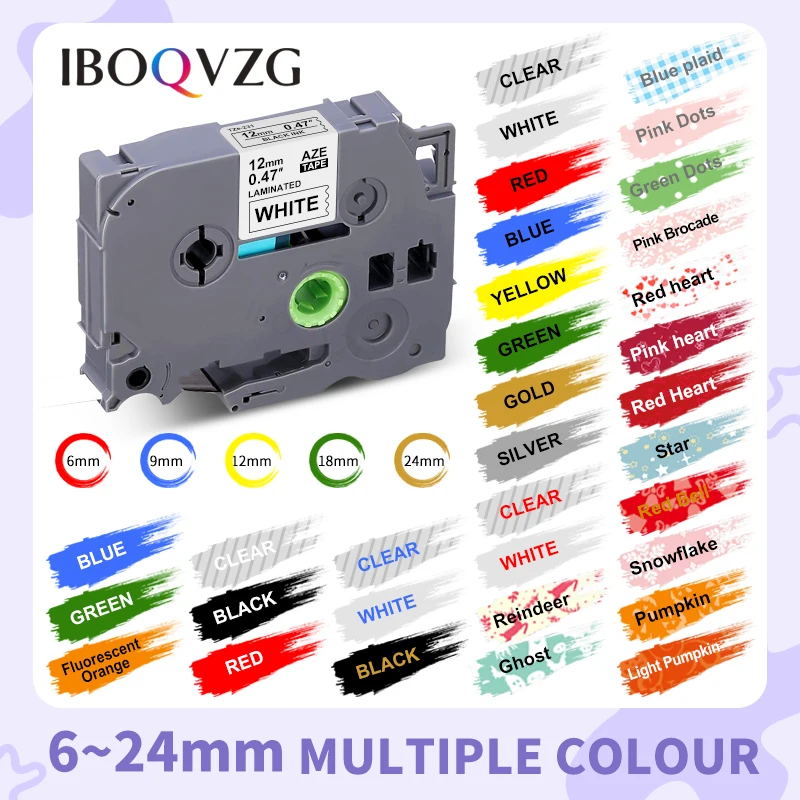 

IBOQVZG 1PC 231 Label Tape Compatible for Label Printer 231 131 631 12mm Black on White Laminated Ribbons Label Printer Maker
