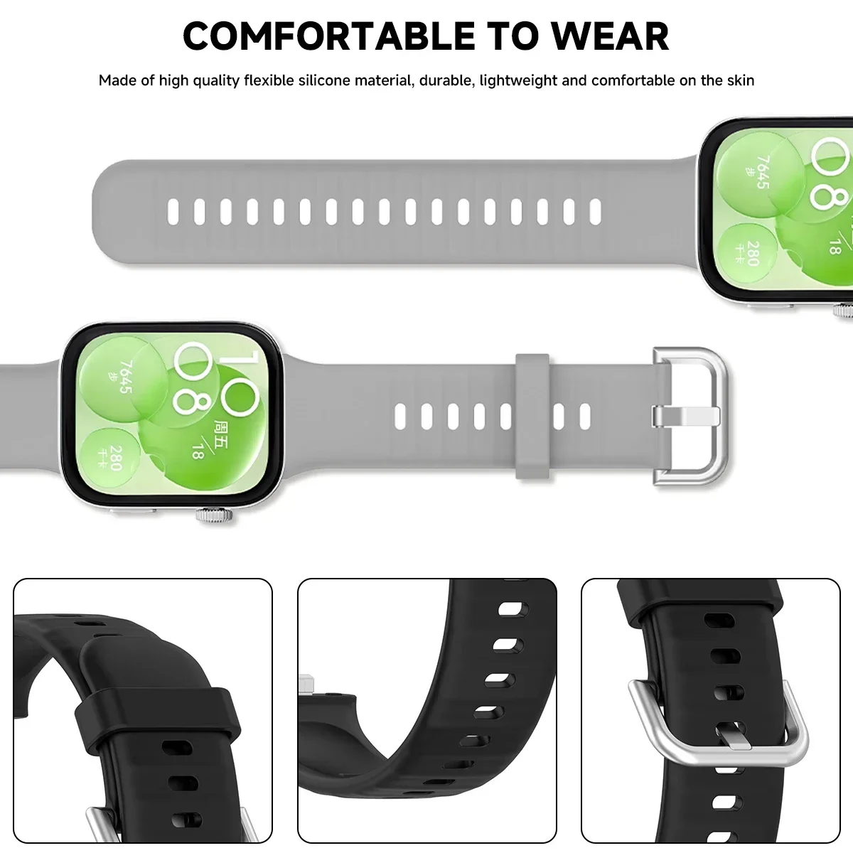 Original Silicone Strap Replacement Wristband Sport Bracelet Belt Accessories