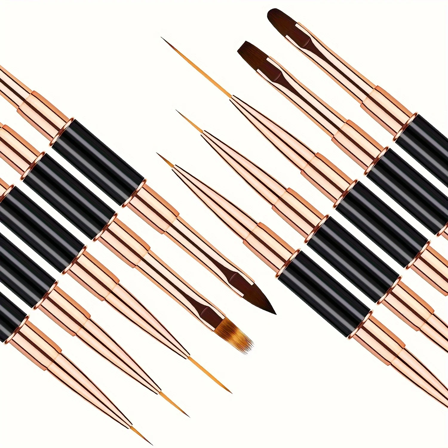 5Pcs Dual End Nail Art Pen Brushes