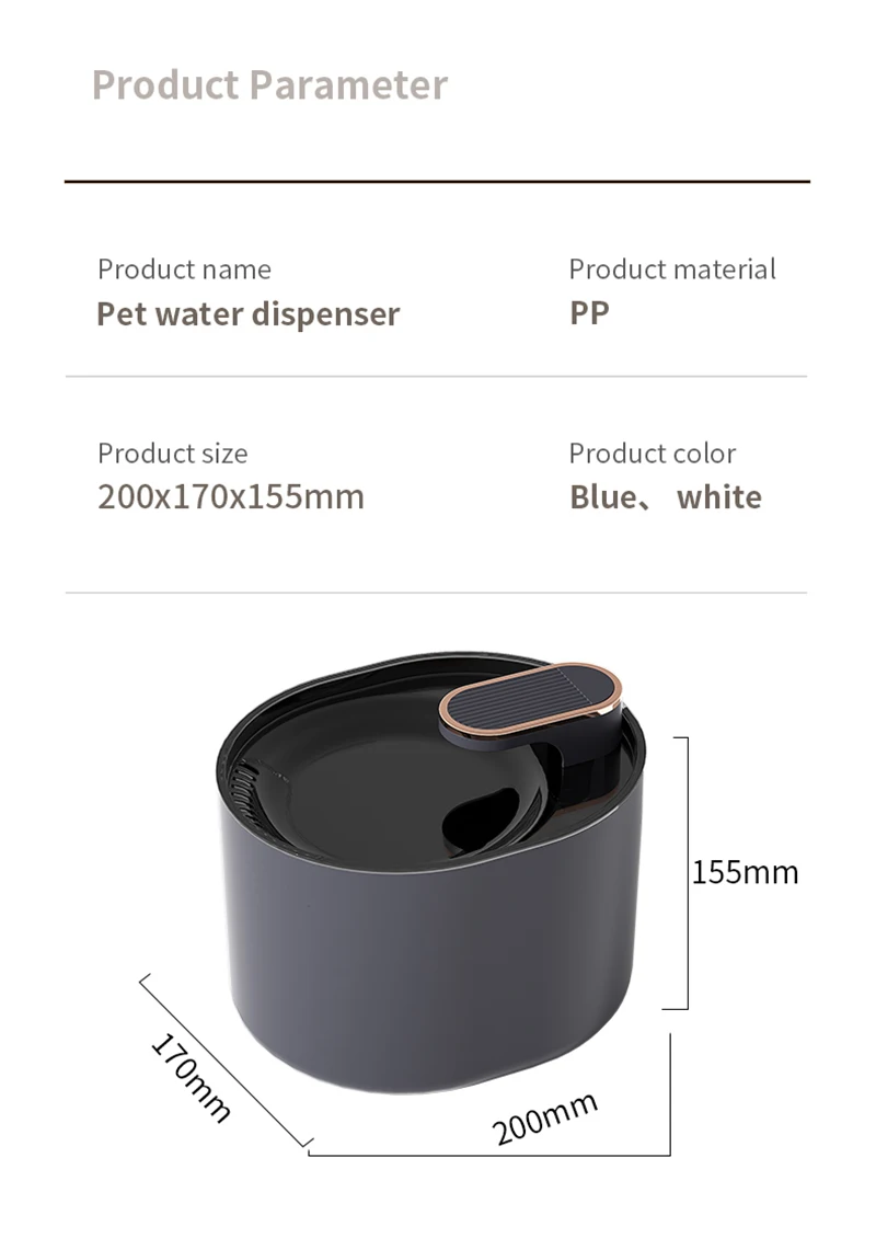 Title 12, 3L Cat Water Fountain with Motion Sensor Automa...
