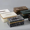Nordic Modern Natural Marble Tissue Box Rectangular Light Luxury Paper Box Home Hotel Model Room Ornaments Creative Crafts 1