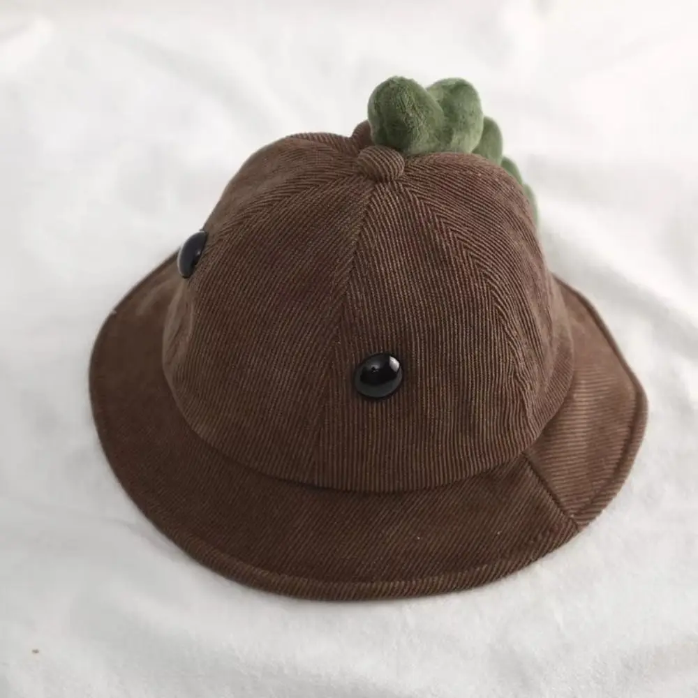 3D Design Dino Baby Fisherman Hat Cute Style Warm Material Dinosaur Toddler Bucket Hat Cartoon Unisex Design Baby Fisherman Cap