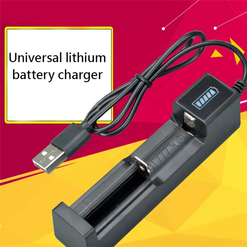 USB Battery Charger 1 Slot Universal Quick Charging Rechargeable Lithium Battery Charger for 18650 26650 14500 16340 usb battery charger