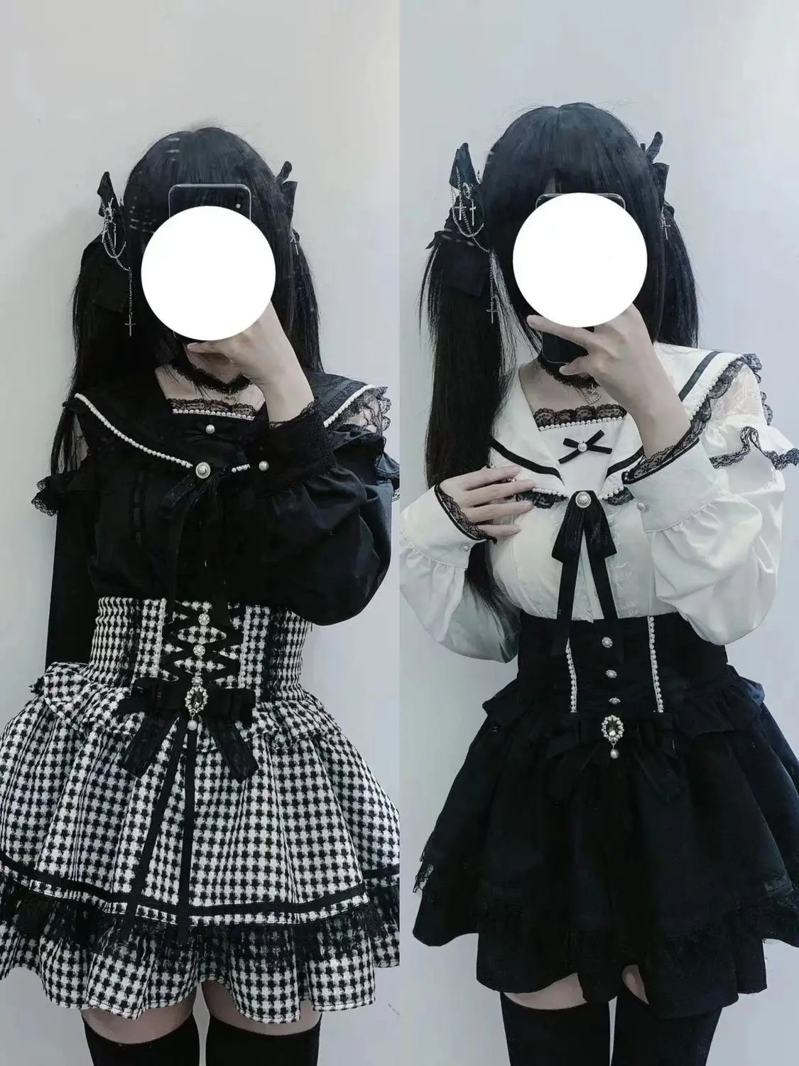 Gothic Sweet Lolita Skirt Lace Bow Embellishment Layered Ruffled Hem Japanese Harajuku Subculture Party Bottom Spring Summer