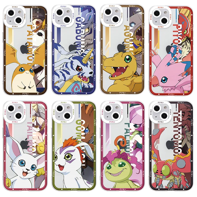 Digital Monster Digimon Clear Case For iPhone 14 13 12 11 Pro Max Mini