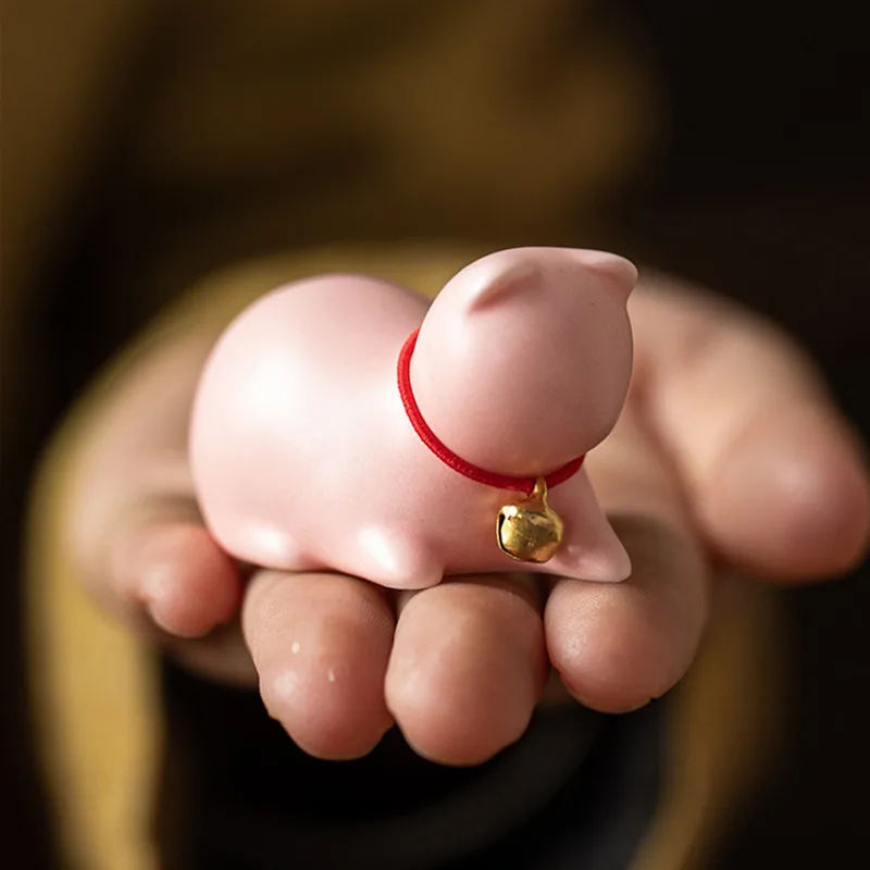 Creative Ceramic Tea Pet Cute Luck Cat White Porcelain Tabletop Decoration Animal Model Ornaments Tea Ceremony Accessories