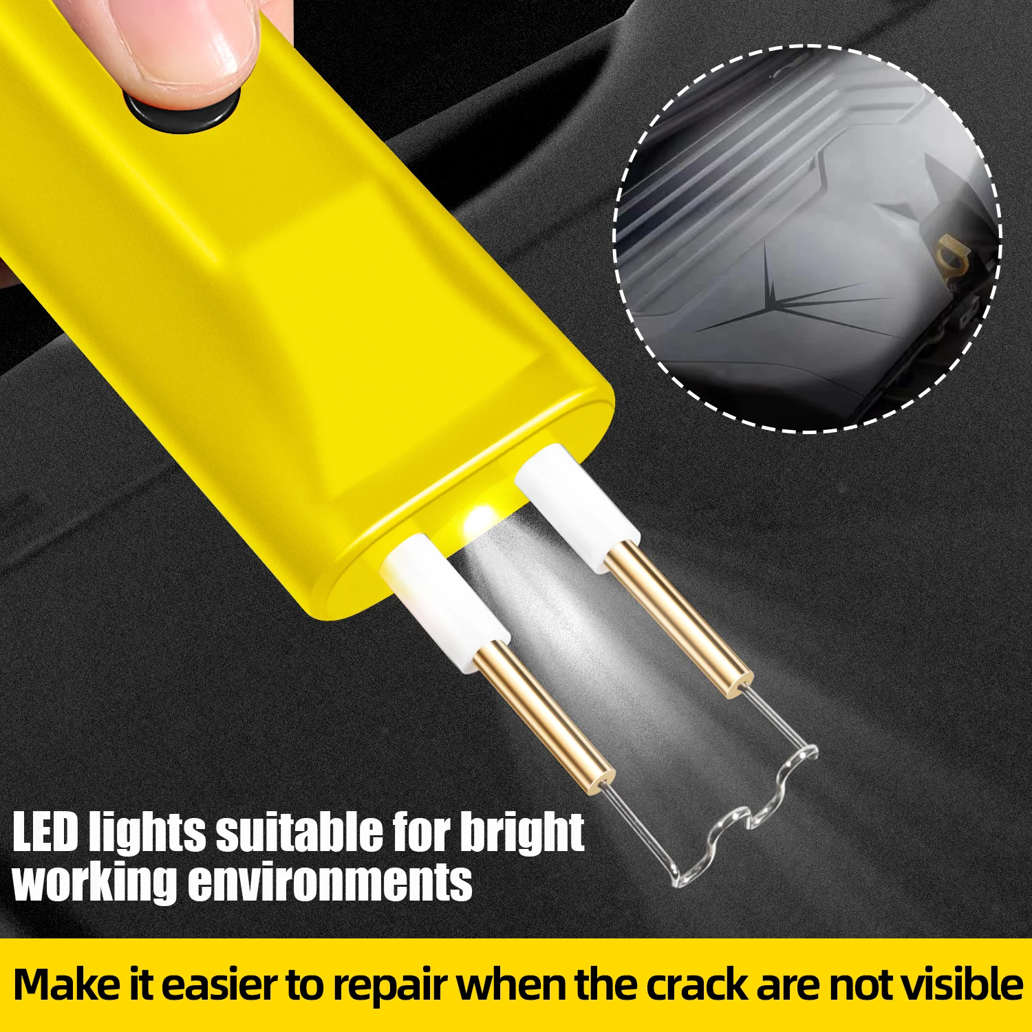 100W Plastic Welder 2 In 1 Plastic Welding Kit Portable MINI Hot Plastic Crack Repair Tool Repair Automobile Bumper Welding Nail 5