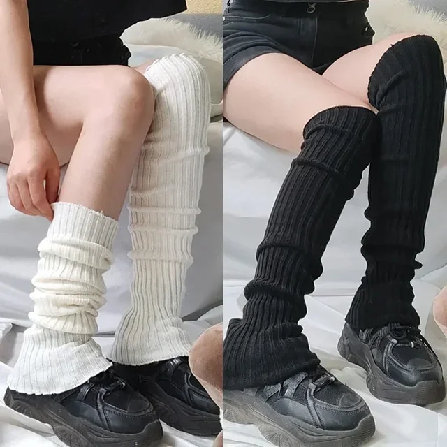40-70cm Women's Leg Warmers Lolita Long Socks Wool Knitted Foot Cover Arm Warmer Autumn Winter Crochet Heap Sock Boot Cuffs 5