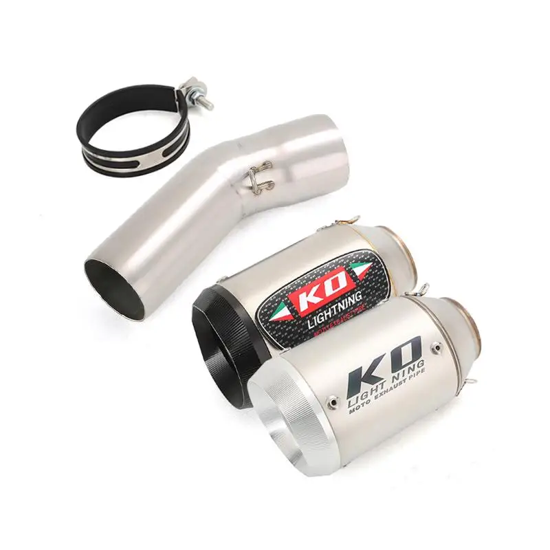 アクセサリー ELITE quick motion Motorcycle Exhaust System Mid Link Pipe Slip On Carbon Fiber
