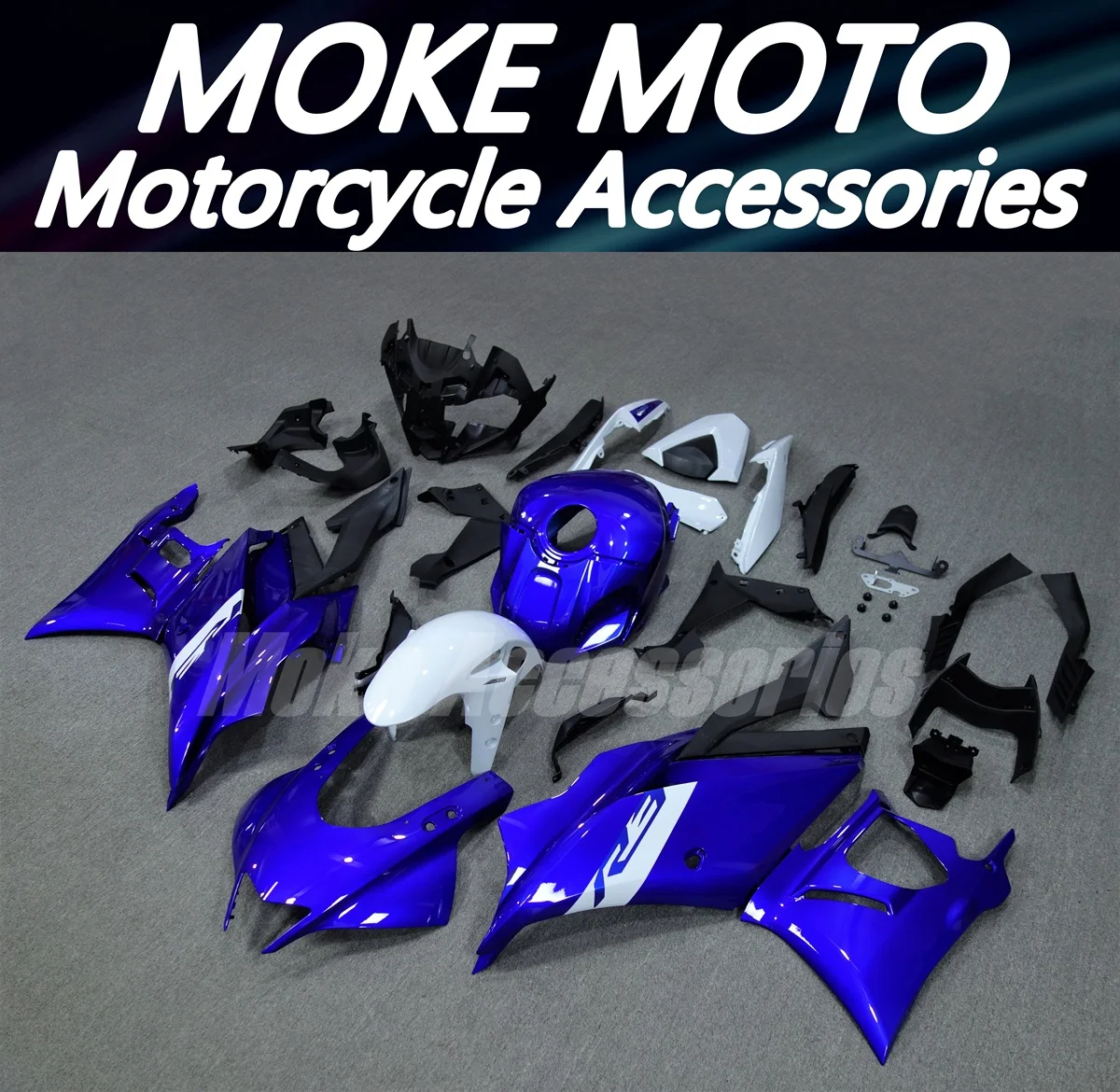 Motorcycle Fairings Kit Fit For YZF R25 R3 Bodywork set High quality ABS injection Blue Gray