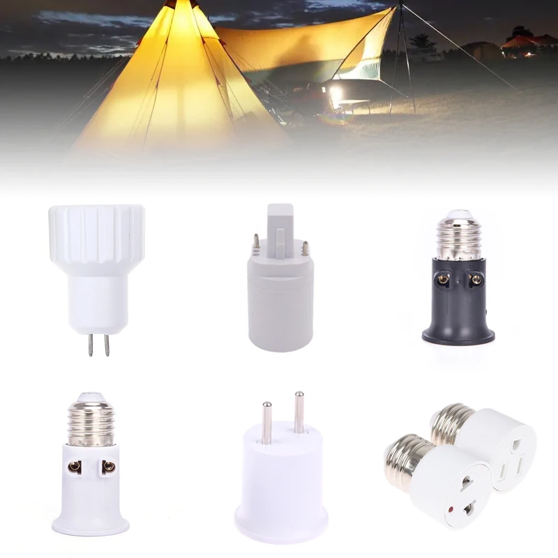 1Pc PBT Fireproof E27 Bulb Adapter Lamp Holder Base Socket Conversion with EU Plug AC100-240V 4A for Lights tomshine 2 pack ac 220 240v 6 5m 21 33ft e12 base g40 led fairy string lights 12 1 globe bulbs ip44 water resistant