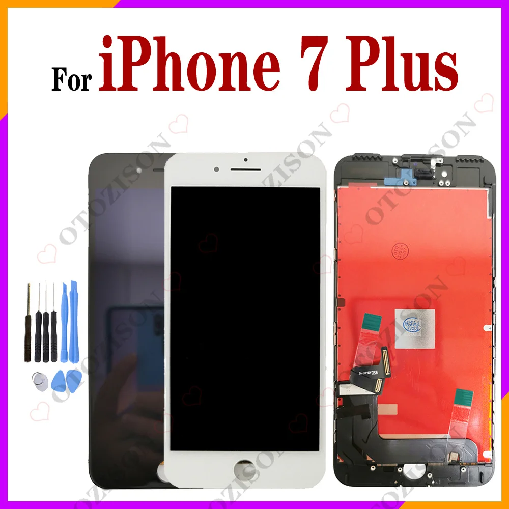 Lcd Da 5.5 "Per Apple Iphone 7 Plus Display Lcd Completo Touch Panel Digitizer Sensor Assembly Sostituzione 7 Plus 7 P Display Lcd