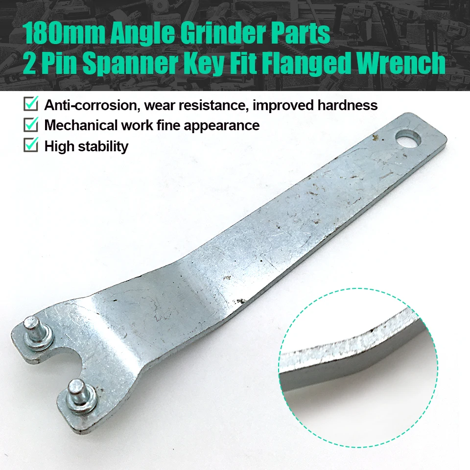 2 Pin Spanner Key Fit Flanged Wrench Replace For 180mm Angle Grinder Tool  Accessorie High Strength And Hardness Good Fast Ship - AliExpress