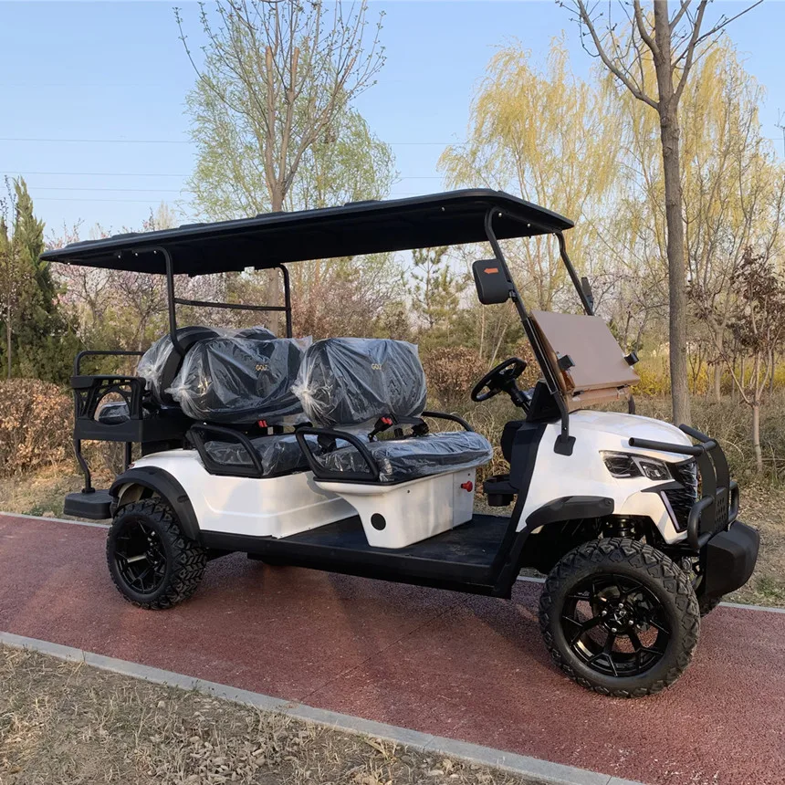 Nuovo Carrello Da Golf Elettrico Fuoristrada Economico 4 + 2 Posti Club Car Carrello Elettrico 7000W Kit Di Conversione Motore Led Altoparlanti Colora