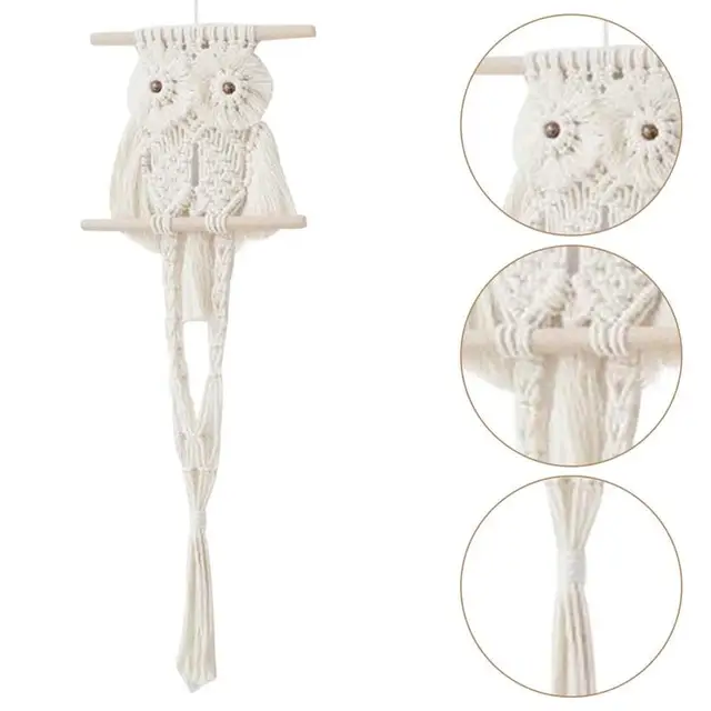 Északi Stílusú Baglyok Álomfogók Pamut Makrame Fal Lógó Kézműves Bojt Gobelin Dreamcatcher Szél Harangja Otthoni Dekoráció - Image 5