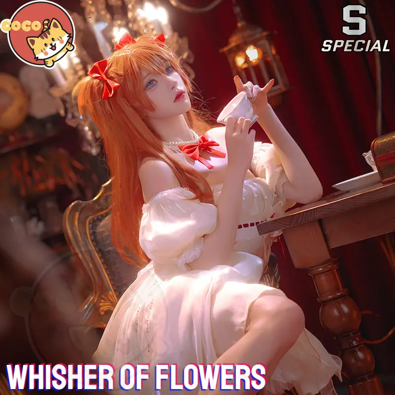 

CoCos-S Anime EVA Whisher of Flowers Asuka Cosplay Costume Anime Cos EVA Asuka Langley Soryu Figure Skin Costume and Cosplay Wig