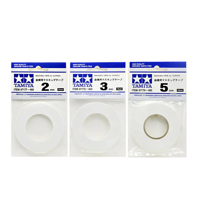 Fita Adesiva Tamiya para Modelos Pulverização Capa para Colorir Ferramentas de Fita Artesanal Curvas mm mm mm Largura 87177 87178 87179