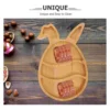 Easter Serving Dishes Rabbit Tray Candy Wooden Bunny Platters Khaki Holiday Charcuterie Board Child 4