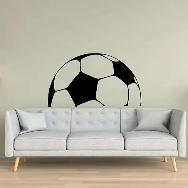 1 pz Adesivo da parete calcio incompleto Adesivo da parete in vinile autoadesivo impermeabile per la camera dei bambini Soggiorno Decorazioni per la casa 3