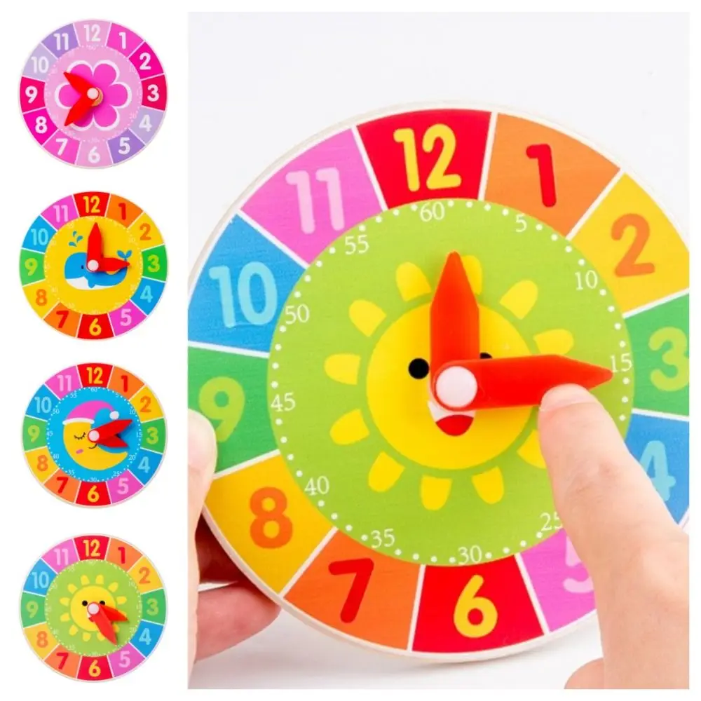 

Early Educational Wooden Clock Toys Life Skill Learning Teaching Aid Simulation Clock Model Busy Board Colorful