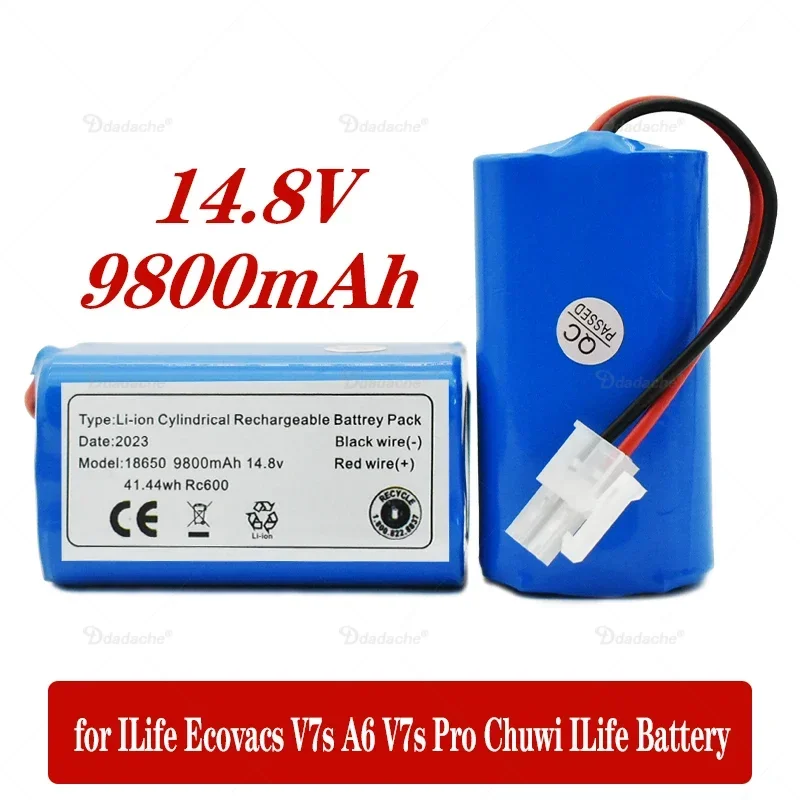 

2023 New Original Rechargeable ILIFE Battery 14.8V 9800mAh Robotic Vacuum Cleaner Accessories Parts for Chuwi Ilife A4 A4s A6