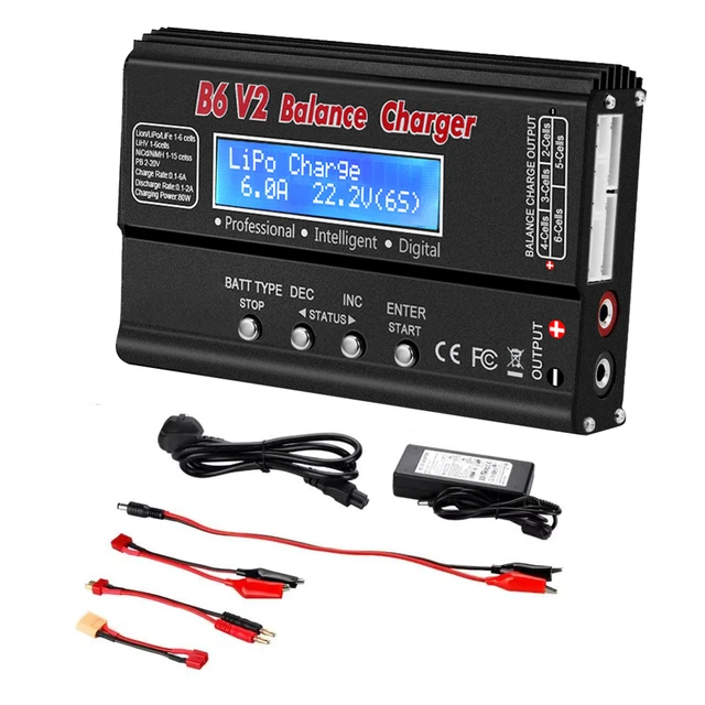 iMax B6 V2 LiPo Charger 80W LED Balance Discharger for RC Model Lipo Li-ion LiFe NiCd NiMH LiHV PB Battery Balance Charger 1