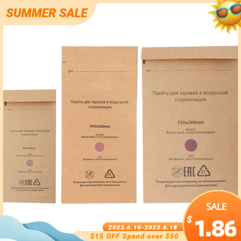 Disposable 5pcs Sterilizer Sterilization Bag Disinfection Pouch For