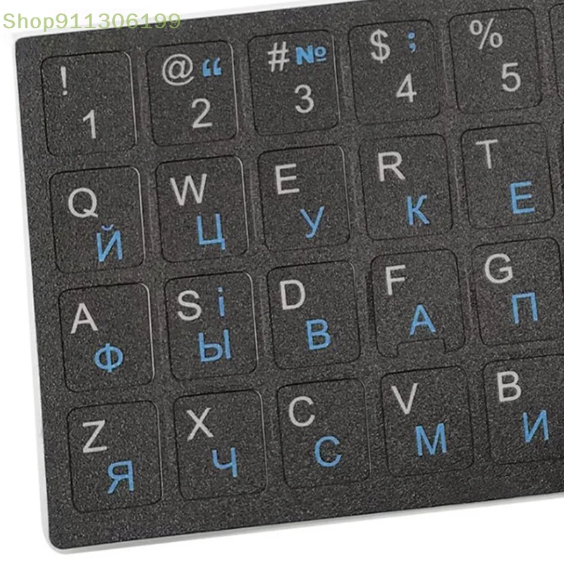 Ukraine Language Ukrainian Keyboard Sticker Durable Alphabet Black Background For PC Laptop Accessorie Computer Keyboard