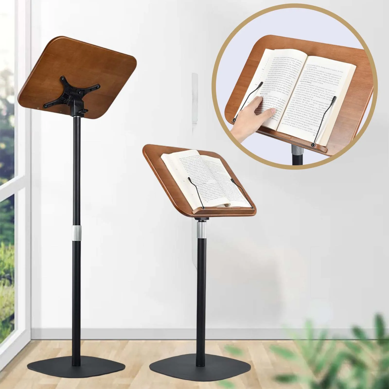 Support Livre Portable Readaeer Pliable – Réglable 180°, Ultra Léger ABS, Idéal Lecture, Étude, Tablette, Musique