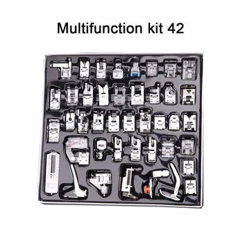 11-82pcs/Set Sewing Machine Presser Foot Press For Brother Singer Kit Braiding Blind Stitch OverLock Zipper Ruler Parts 7