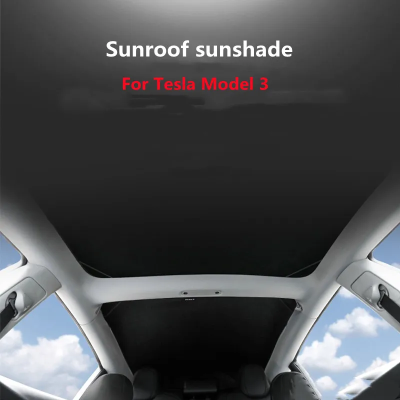 Parasole Per Tetto Apribile Per Auto Per Tesla Modello 3 Anteriore Posteriore Lucernario Tetto In Vetro Tenda Ombreggiante Accessori Auto