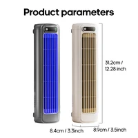 KINSCOTER ventilateur de climatiseur Portable 2000mAh ventilateur de tour de bureau silencieux ventilateur de circulation mural sans perçage 3 vitesses réglables 6