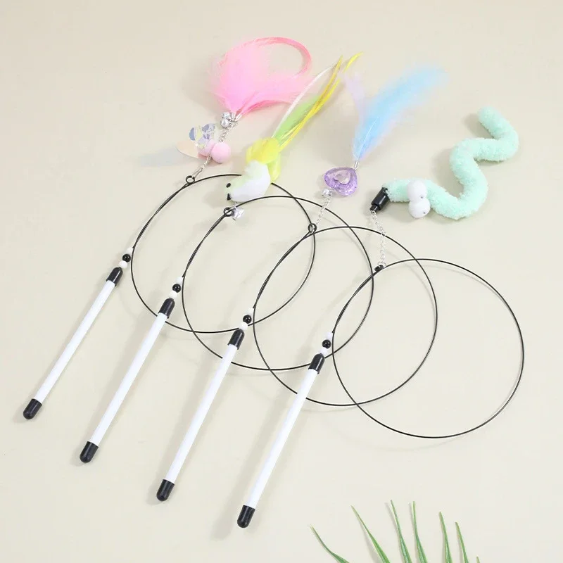 Cat Teasing Stick Telescopic Pole Interactive Simulation Bird Feather Cat Teasing Stick Bell Sound Cat Toy Cat Teasing Stick Telescopic Pole Interactive Simulation Bird Feather Cat Teasing Stick Bell Sound Cat Toy