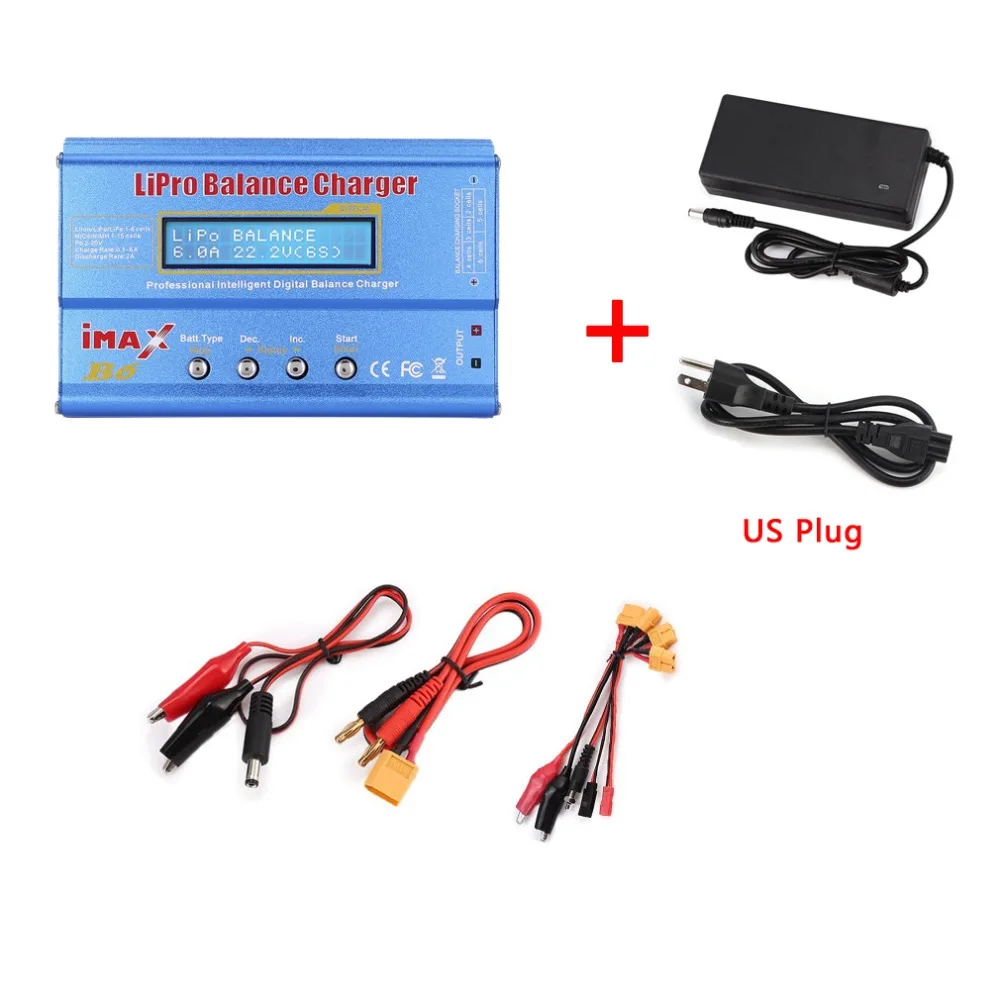 80W 6A Lipo Battery Balance Charger Discharger Upgrade Version & Charging Cables - Foto 9