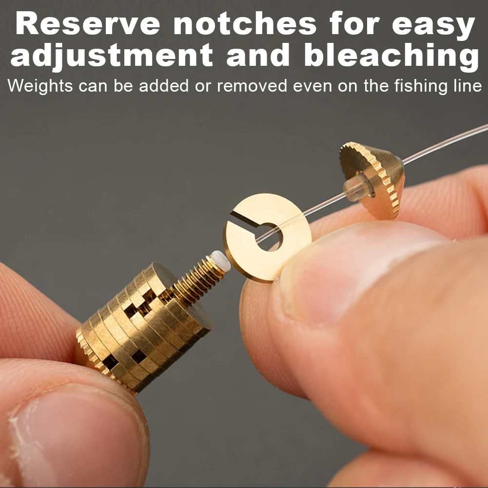 3Pcs Fishing Sinker Weights Fishing Sinkers 2/3/4g Carp Fishing Sinkers Adjustable Copper Fishing Weights Fishing Accessories