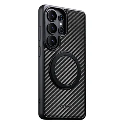 360 - Degree Rotating Magnetic Stand Soft Rubber Phone Case - Galaxy S23 Ultra (KDS G3 TanXianWei)
