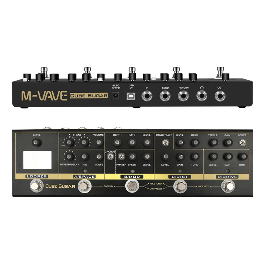 

CUBE SUGAR Guitar Effects Pedal with 72 IR Cabinets Simulation 9 Loops Tuner Boost Overdive Distortion Chorus
